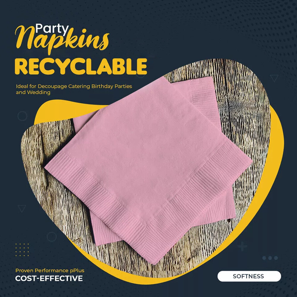 Swantex Paper Napkin 33cm x 33cm 2Ply Serviettes Tissue for Catering Parties