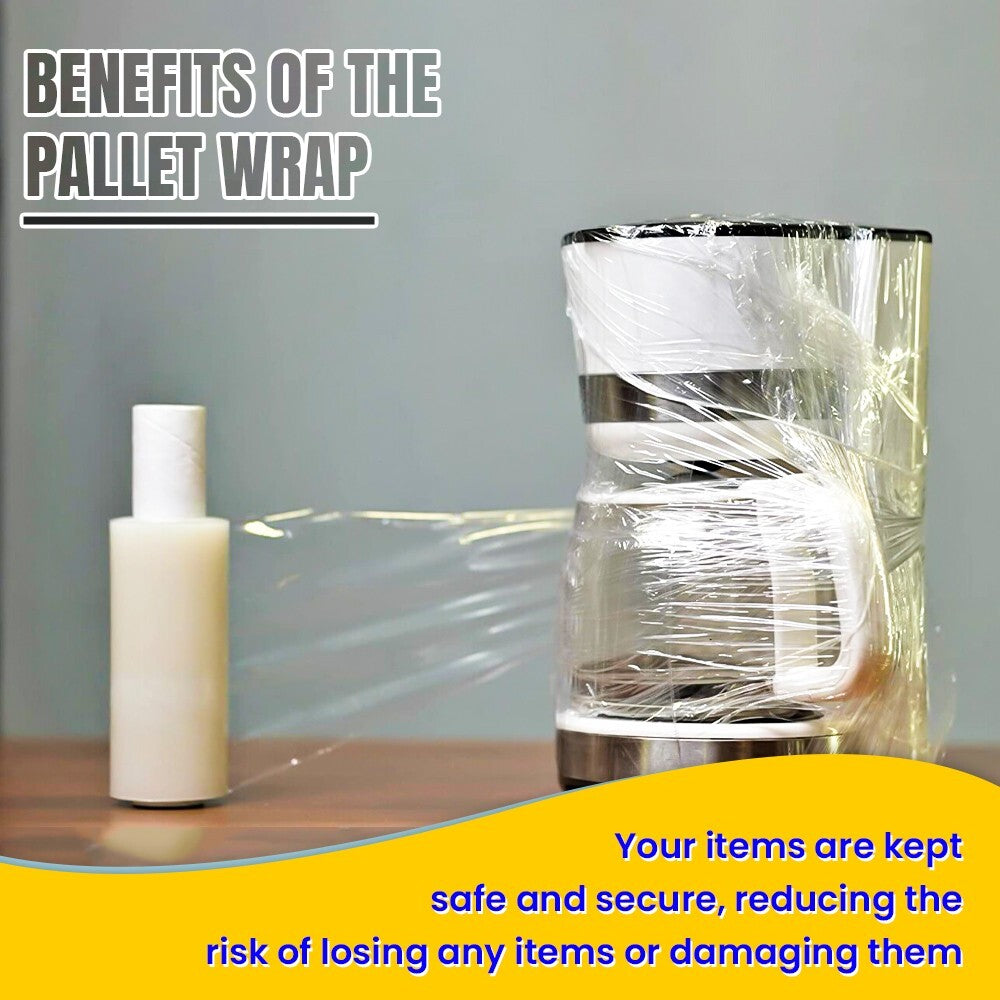 25 x Clear Handy Pallet Wrap Mini Stretch Shrink Cling Film 100mm x 150m 17mu