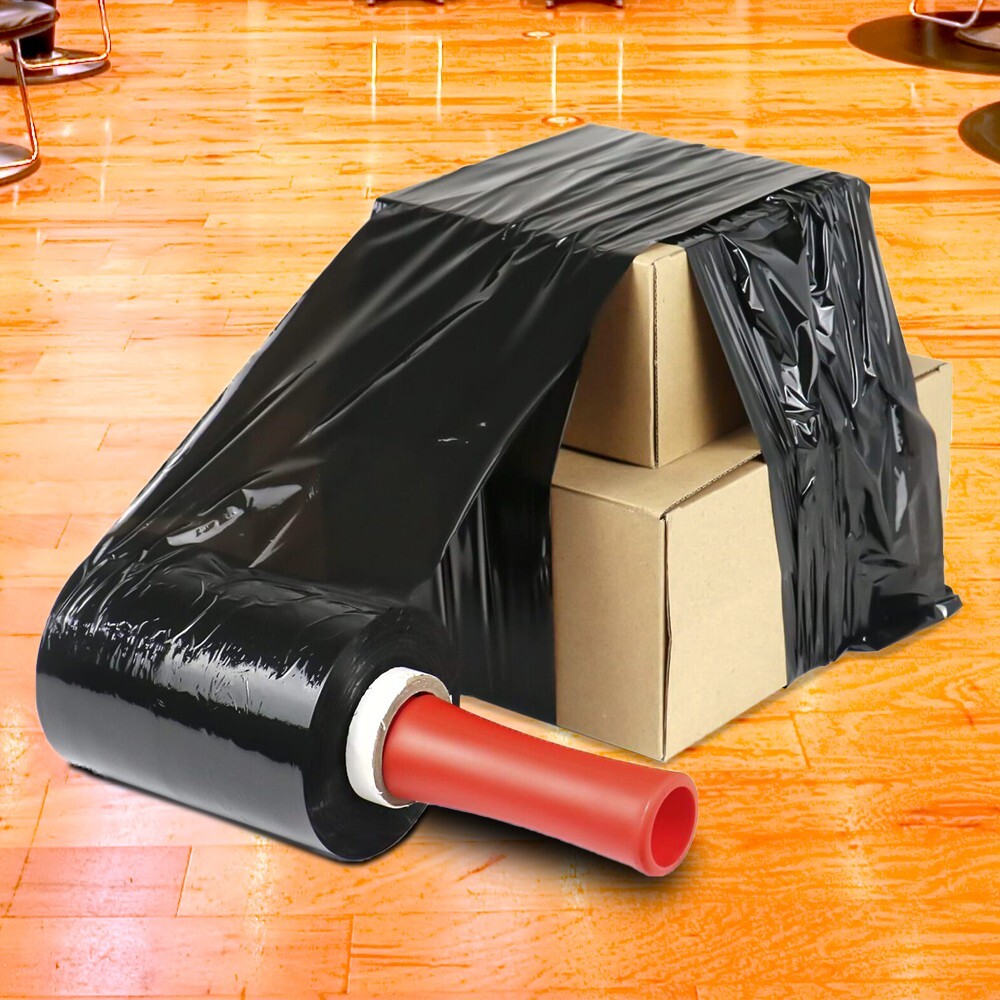 Handy Pallet Wrap Black Mini Stretch Shrink Cling Film 100mm x 150m 17mu