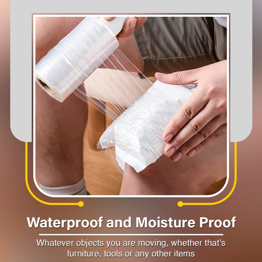 20 x Clear Handy Pallet Wrap Mini Stretch Shrink Cling Film 100mm x 150m 17mu