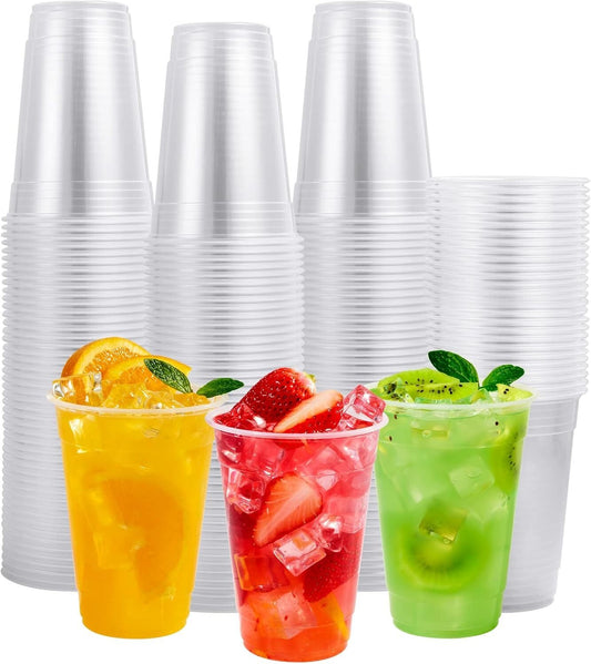 Plastic Drinking Cups Clear Reusable Vending Water Drinking Cups  7oz (220ml)