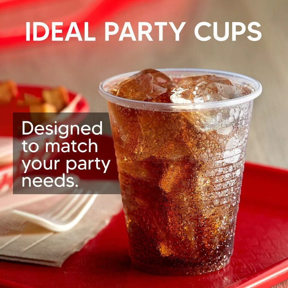 Plastic Drinking Cups Clear Reusable Vending Water Drinking Cups 7oz (220ml)