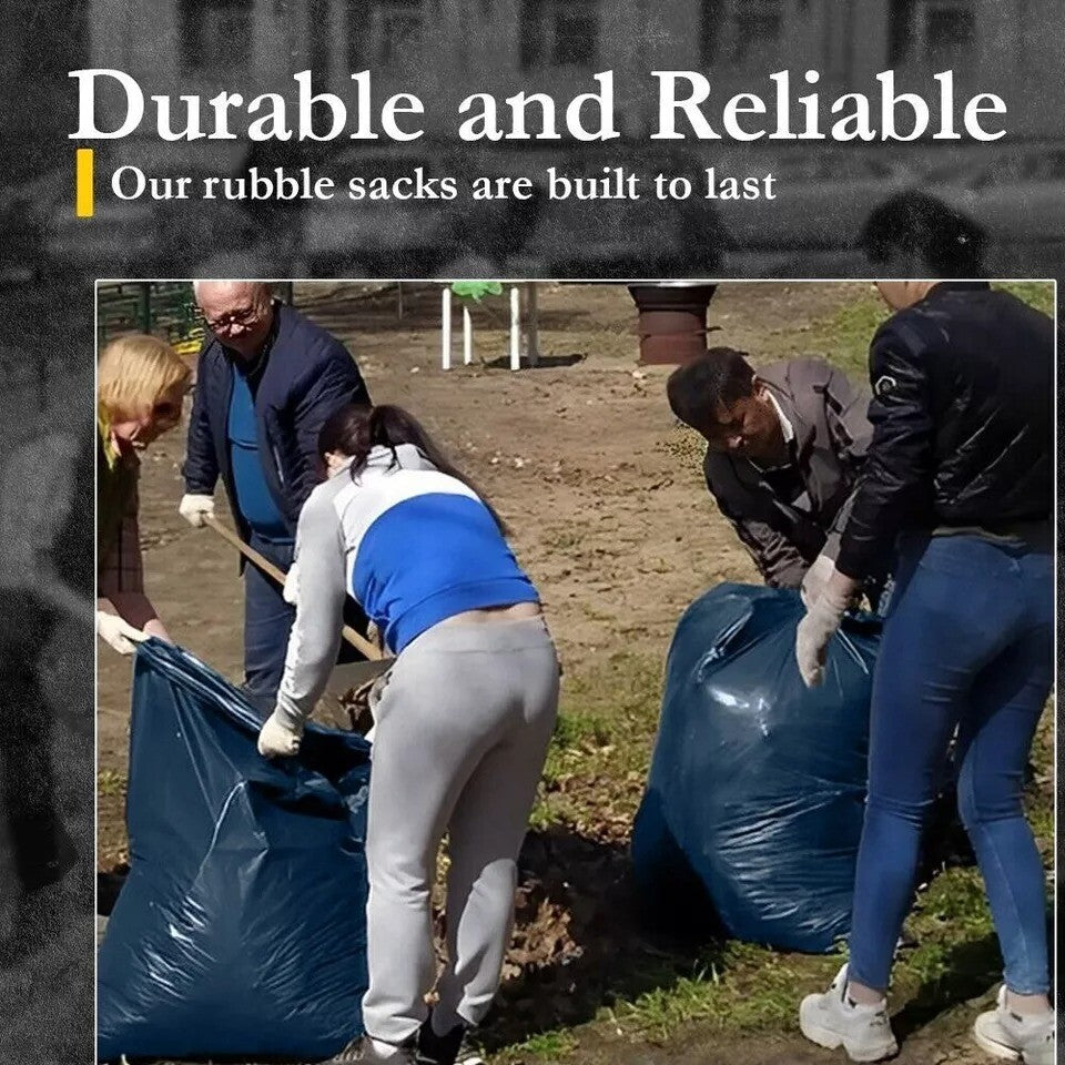 Rubble Sacks 22" x 34" 500Gauge Grey Strong Builder Bags for Construction Waste