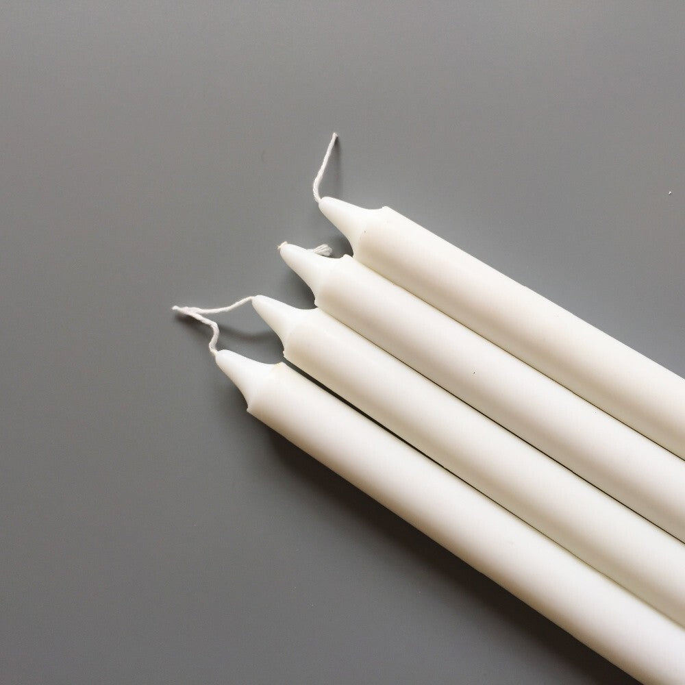 75 x Tapered Candles 190mm Paraffin Wax Dinner Unscented Long Burning Candles