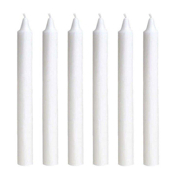 25 x Tapered Dinner Candles 190mm Unscented Paraffin Wax Long Burning Candle