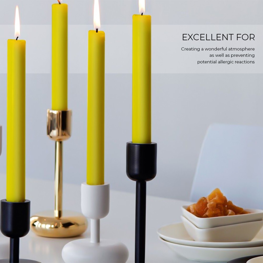 Tapered Candles 190mm Paraffin Wax Unscented Long Burning Dinner Candle