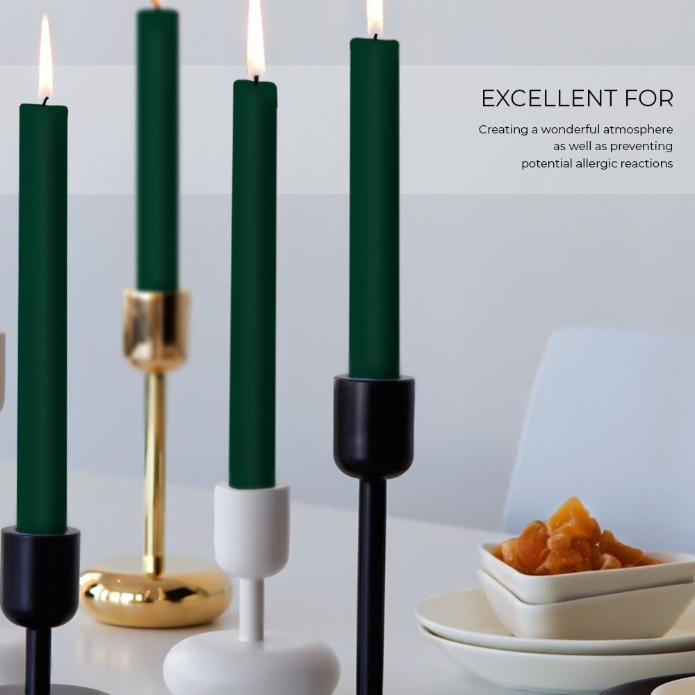 25 x Tapered Dinner Candles 190mm Unscented Paraffin Wax Long Burning Candle