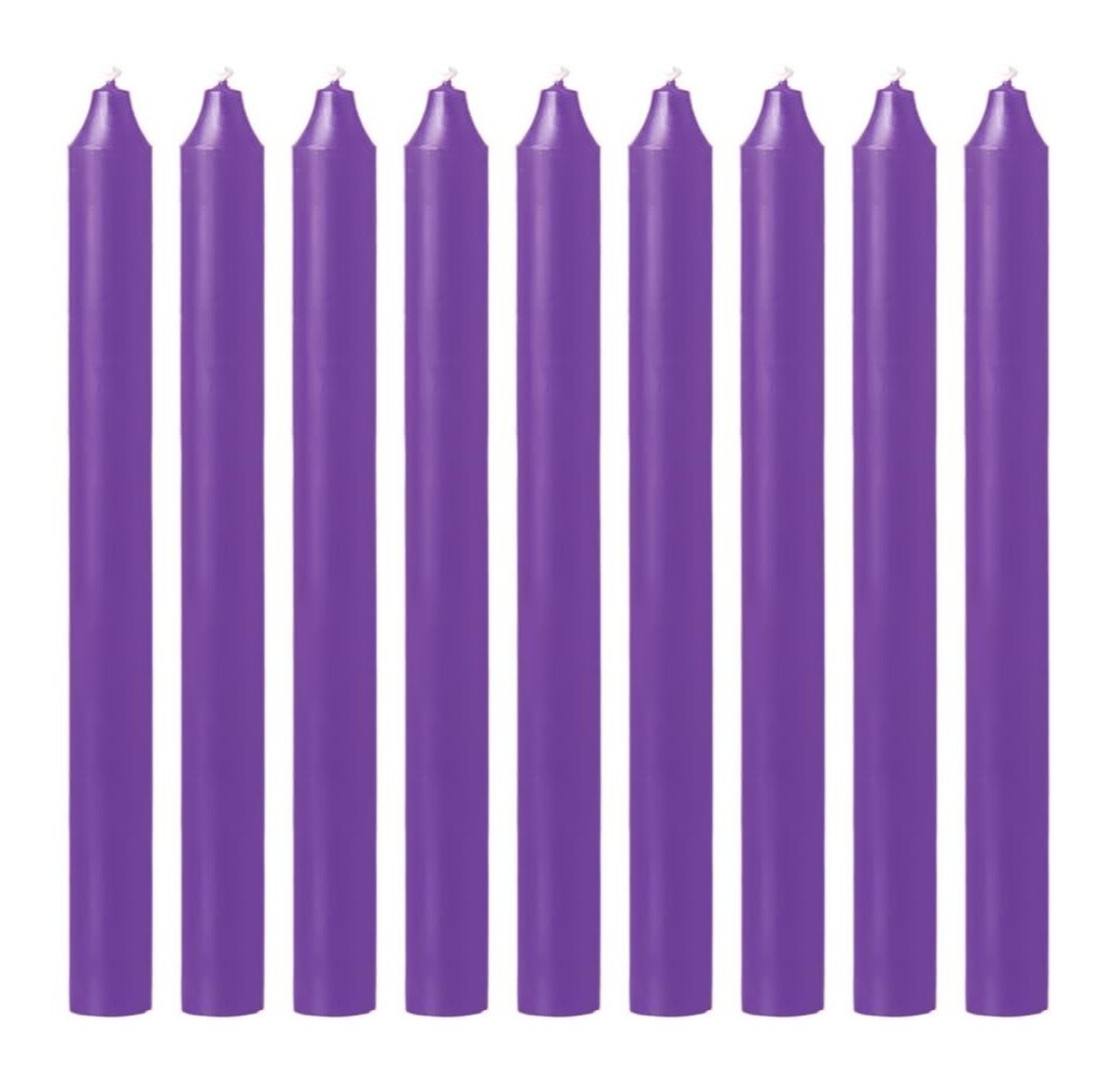 100 x Tapered Candles 190mm Paraffin Wax Dinner Unscented Long Burning Candles