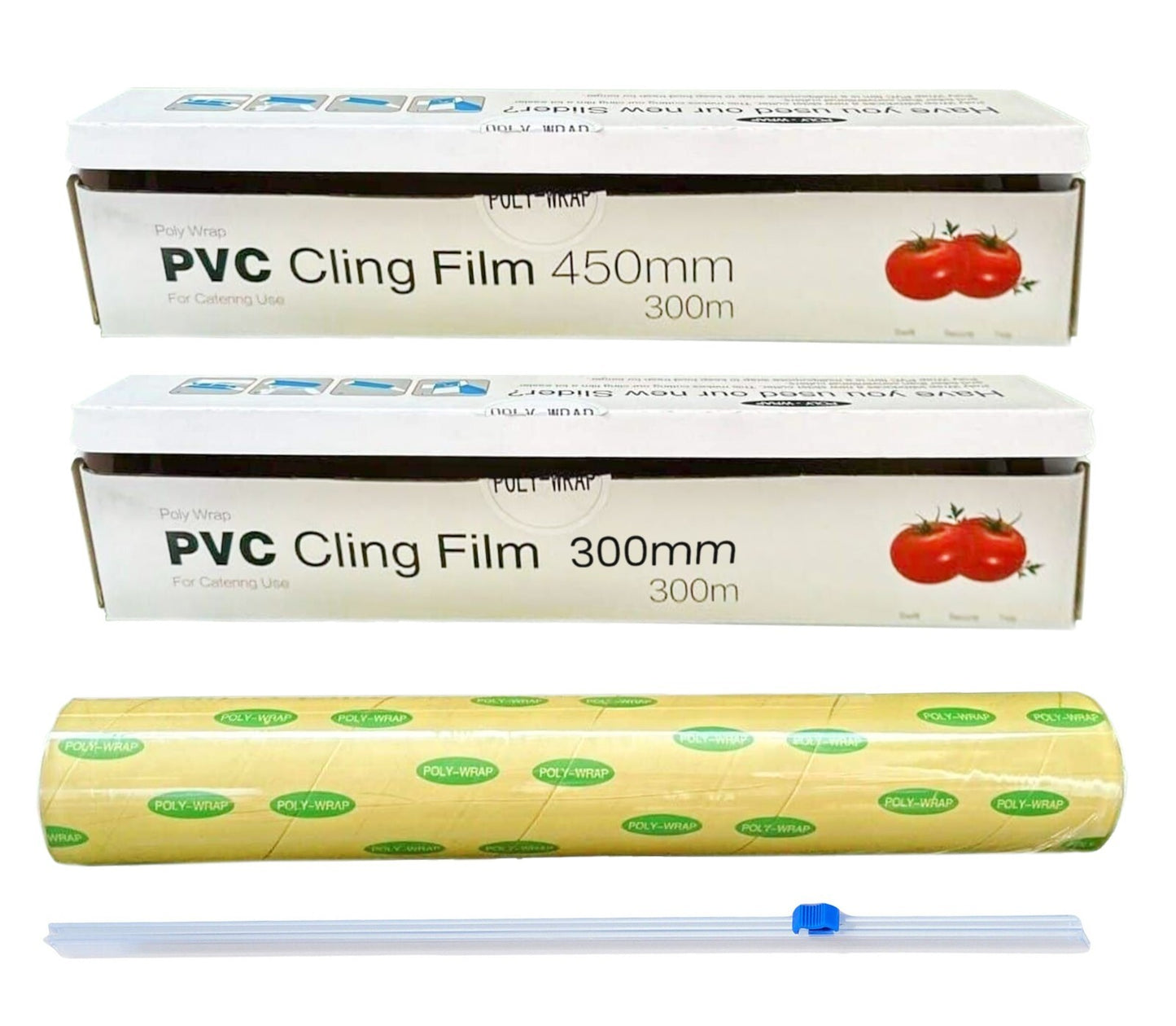 1 x Clear Poly Wrap PVC Catering Cling Film Plastic Food Wrapping Roll for Food