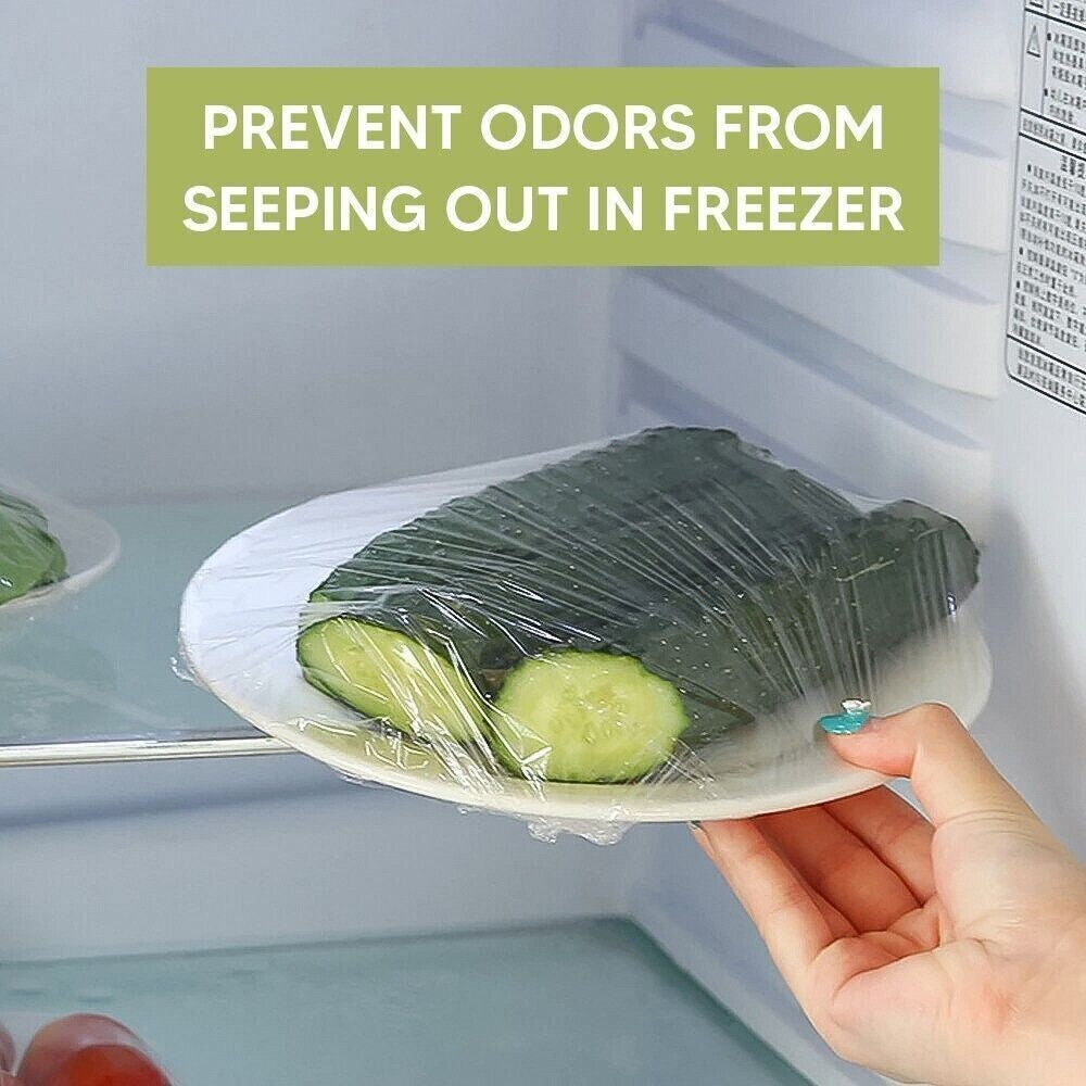 1 x Clear Poly Wrap PVC Catering Cling Film Plastic Food Wrapping Roll for Food