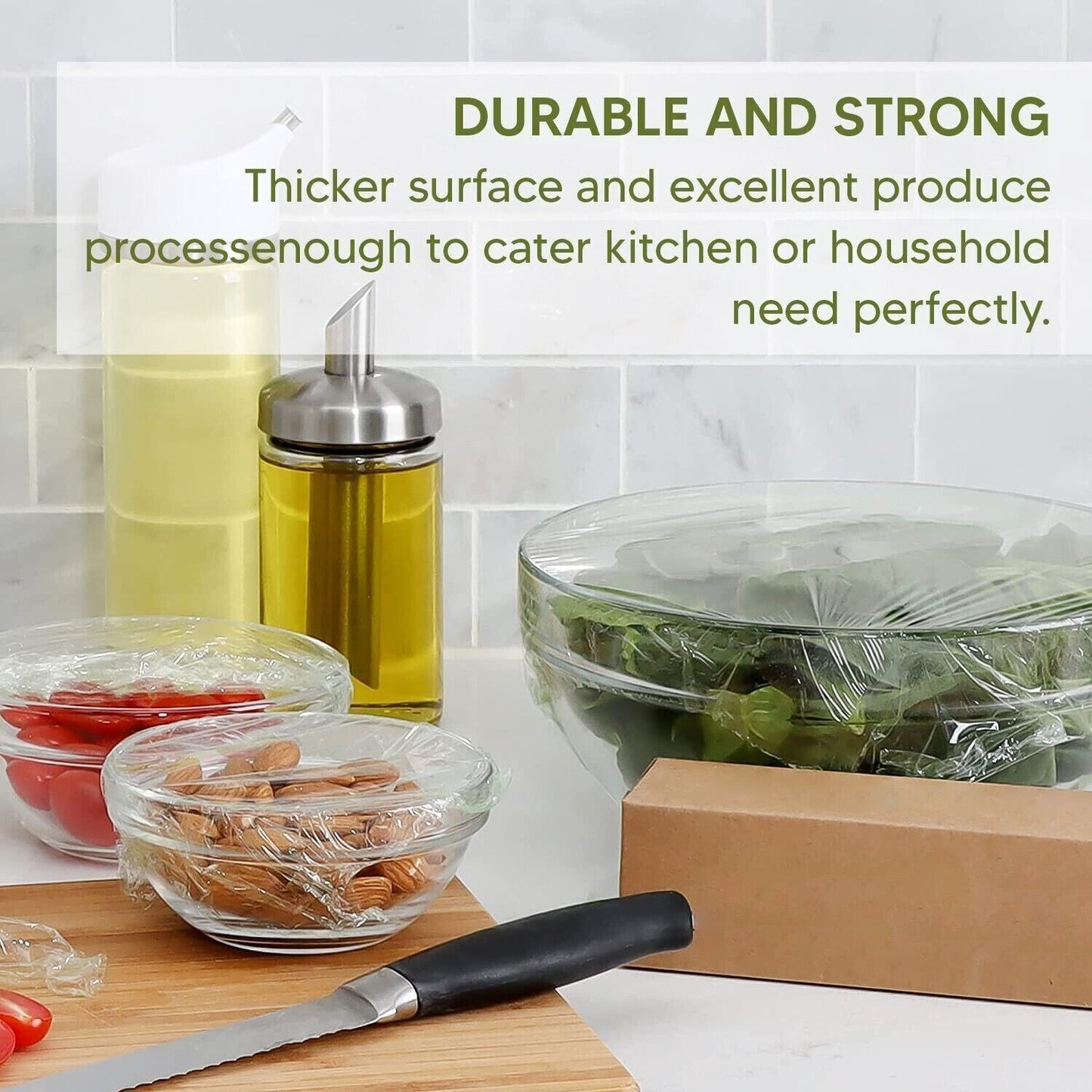 6 x Clear Poly Wrap PVC Catering Cling Film Plastic Food Wrapping Roll for Food