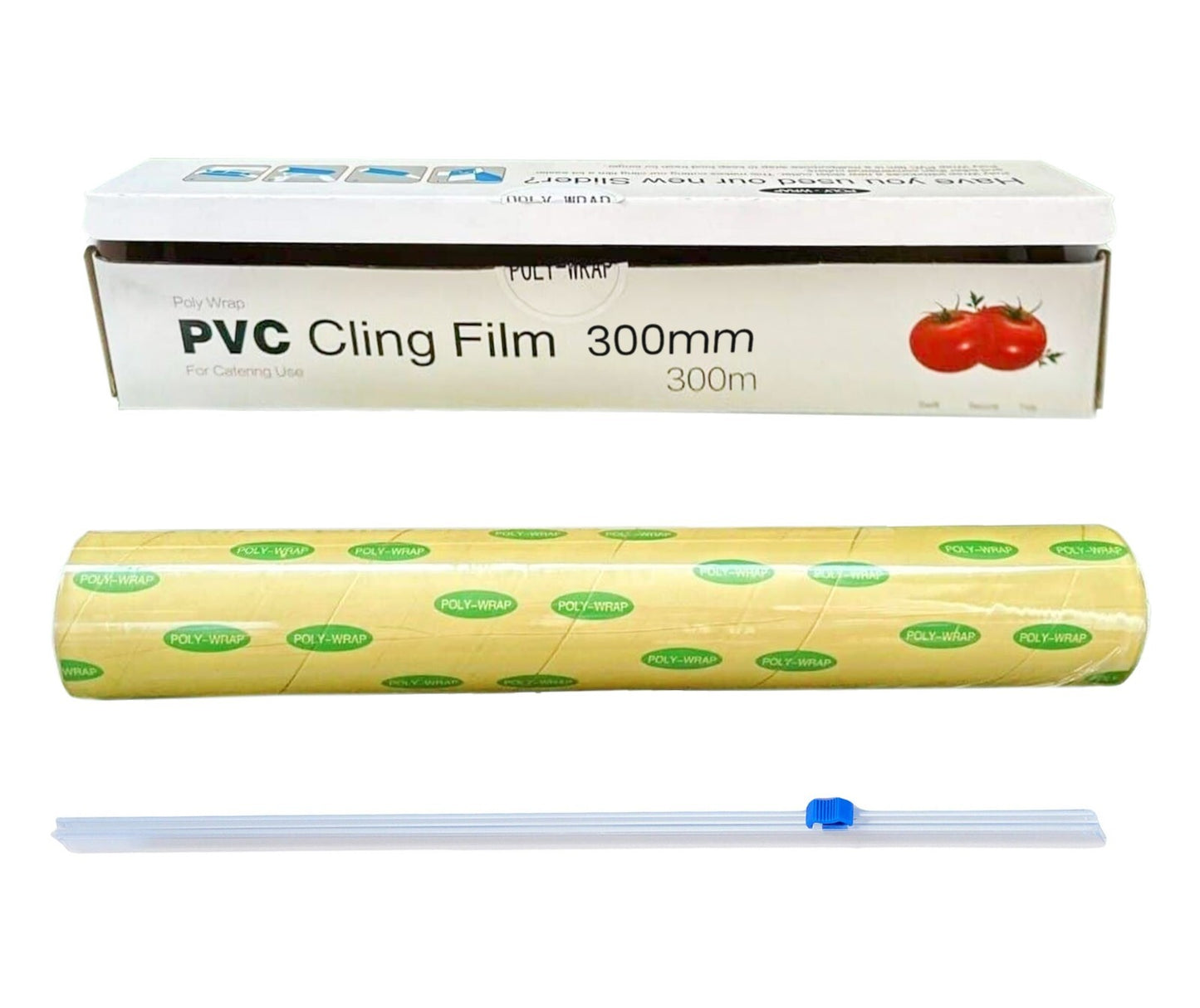24 x Clear Poly Wrap PVC Catering Cling Film Plastic Food Wrapping Roll for Food