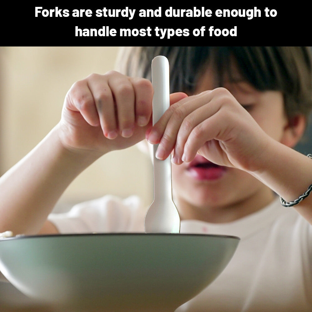 Biodegradable Bagasse Forks White Sugarcane Cutlery Set for Weddings Parties