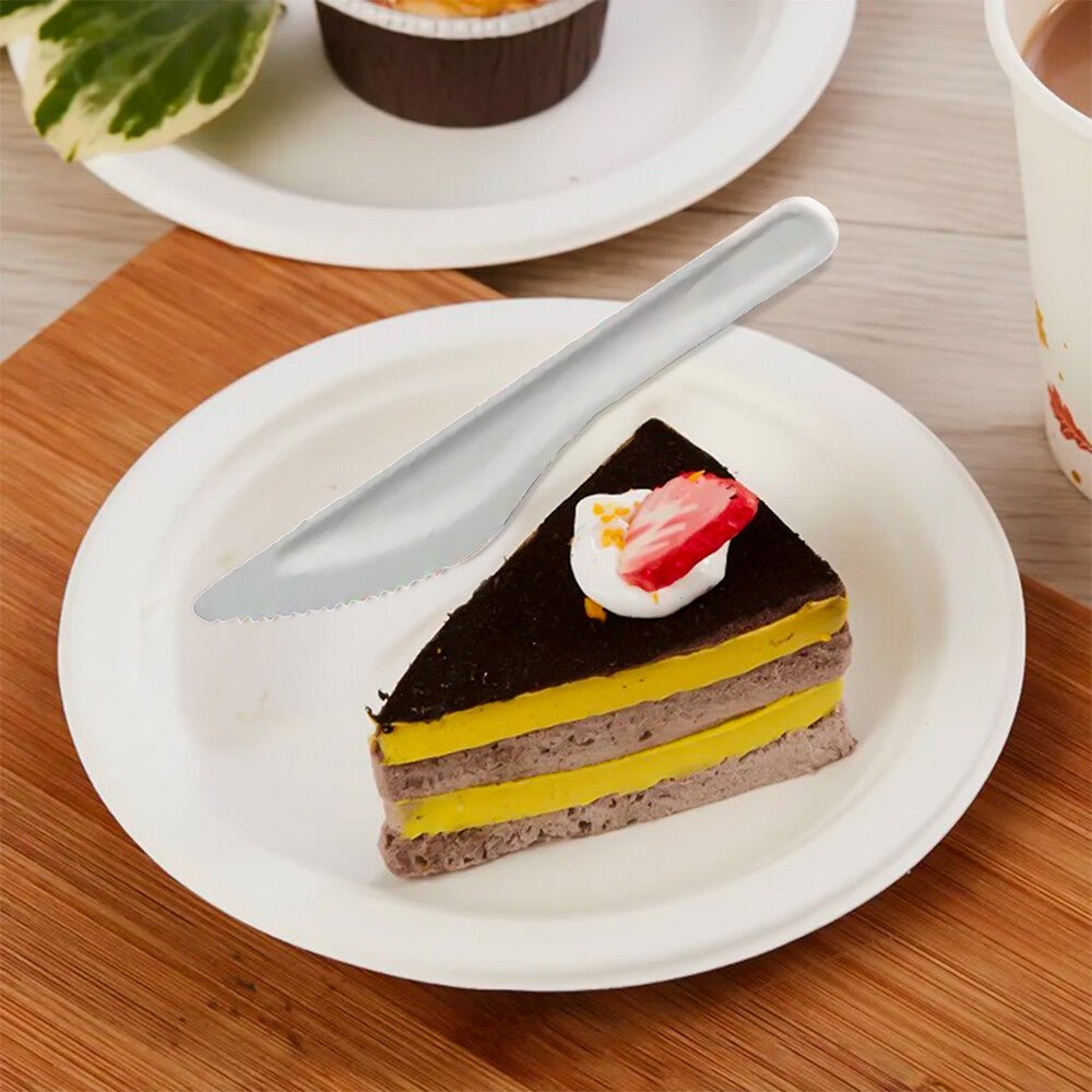 Biodegradable Bagasse Knives White Sugarcane Cutlery Set for Weddings Parties