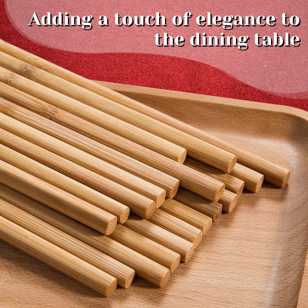 Bamboo Wooden Chopsticks 9" (23cm) for Japanese Chinese Traditional Cuisines