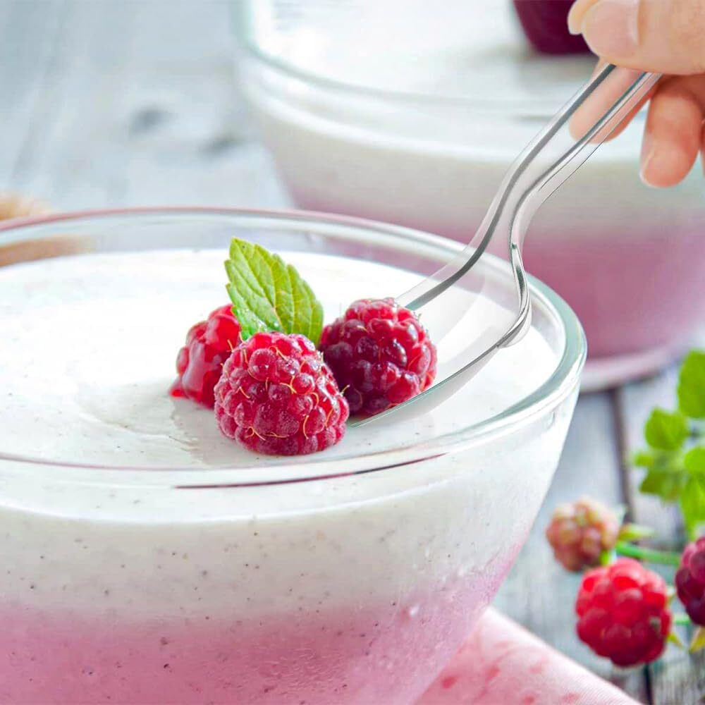 Tithe Heavy Duty Plastic Spoons Knives Forks Clear Reusable Mix Cutlery Set