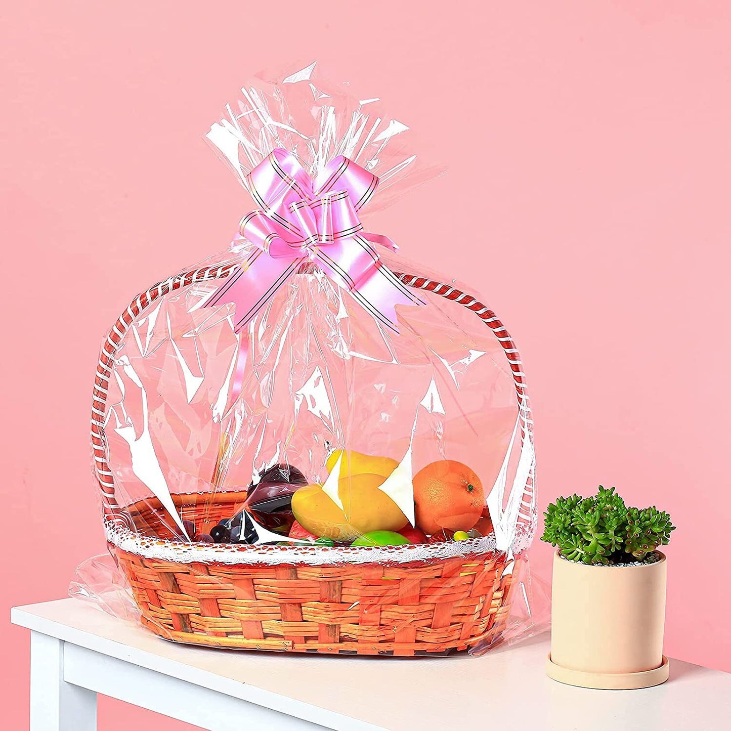 Cellophane Wrap Clear Hamper Wrapping Paper Roll for Christmas Gifts 100m x 80cm