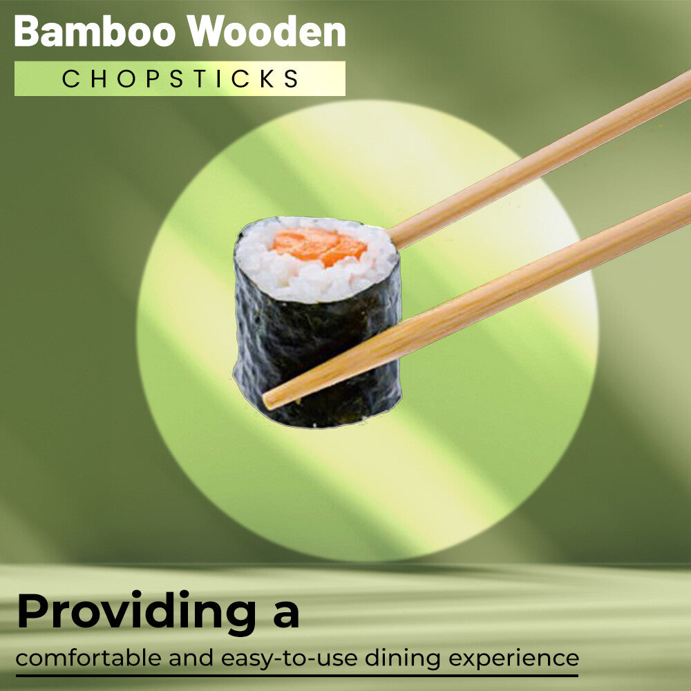 Wooden Chopsticks 9" (23cm) Japanese Chinese Cuisines Bamboo Chop Stick