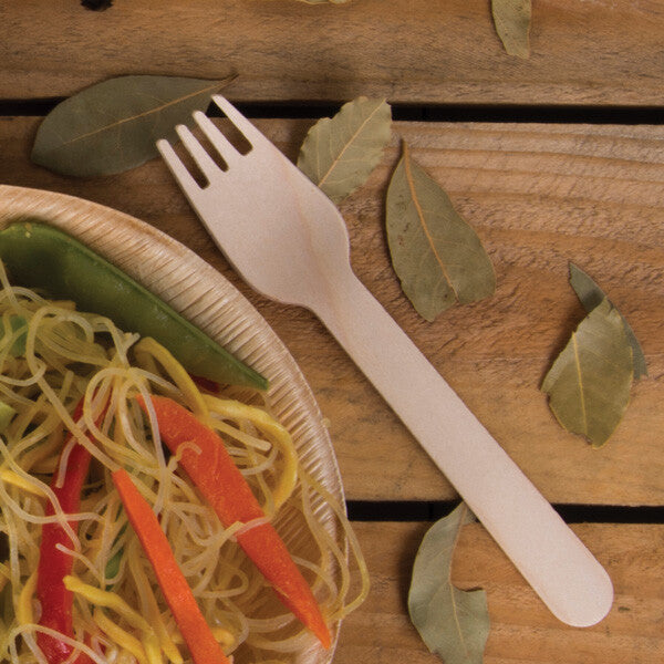 Wooden Spoons Forks Knives Disposable Cutlery Set for Travelling Camping Parties