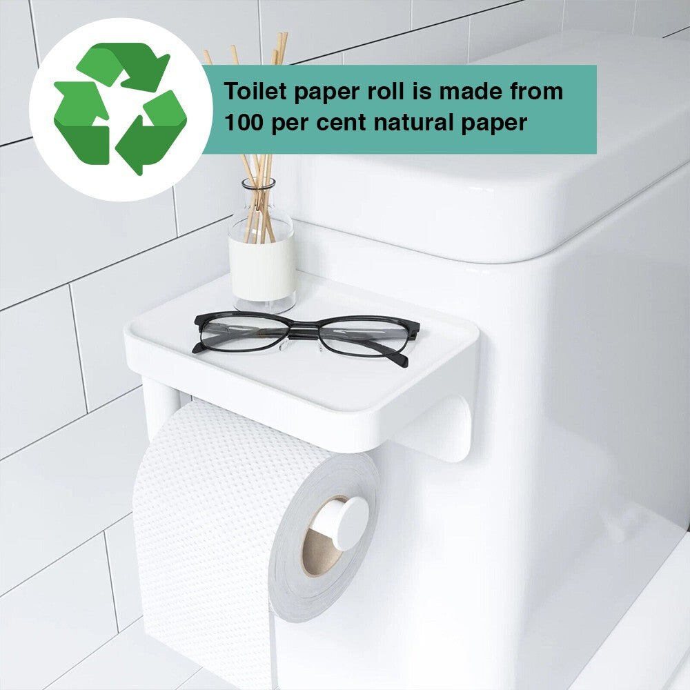 12 x Toilet Paper Roll White Jumbo Industrial Toilet Tissue Roll 2Ply 95mmx120m