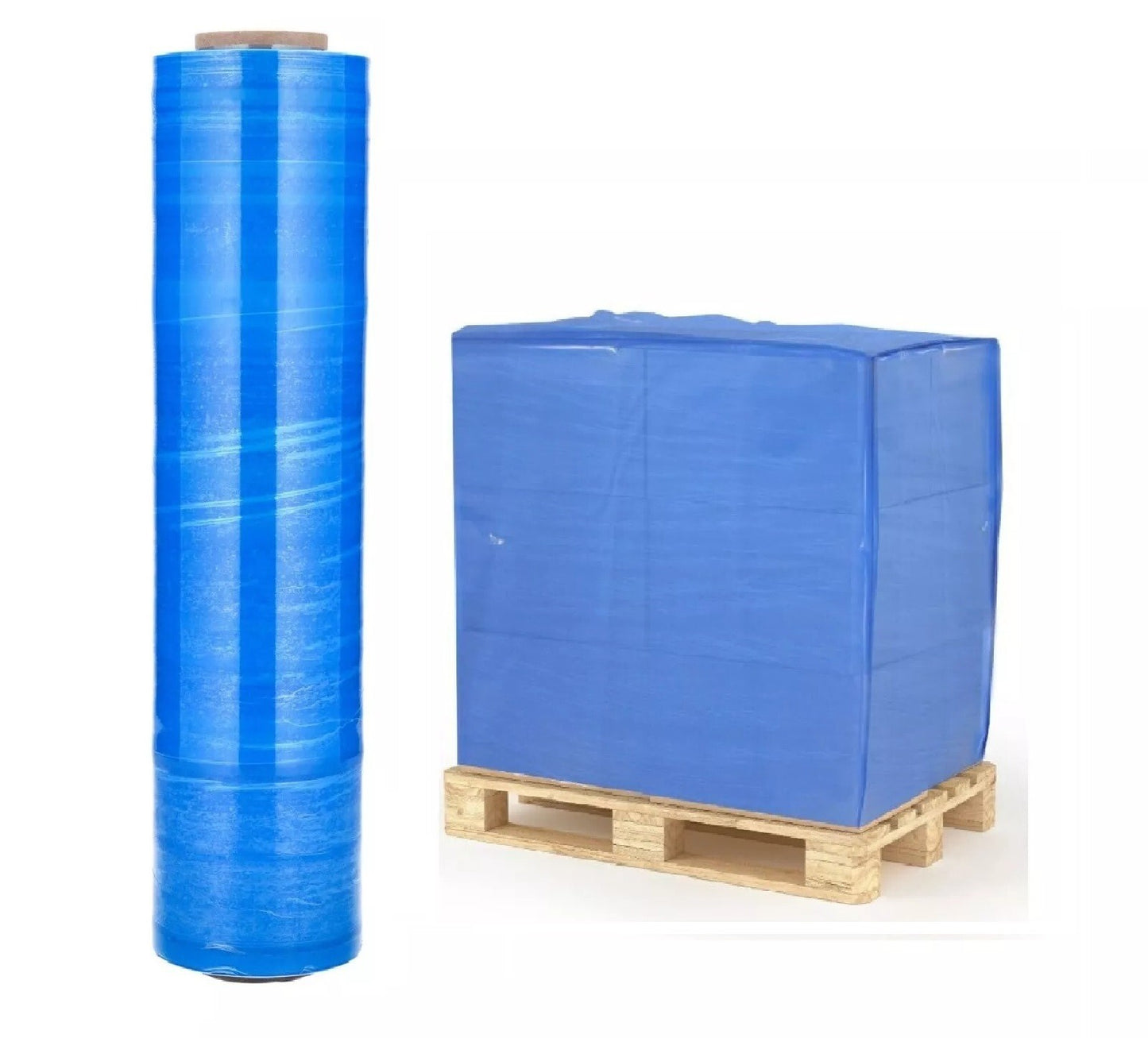 Pallet Wrap Stretch Shrink Blue Non Extended Wrapping Film 400mm x 250m 23mu