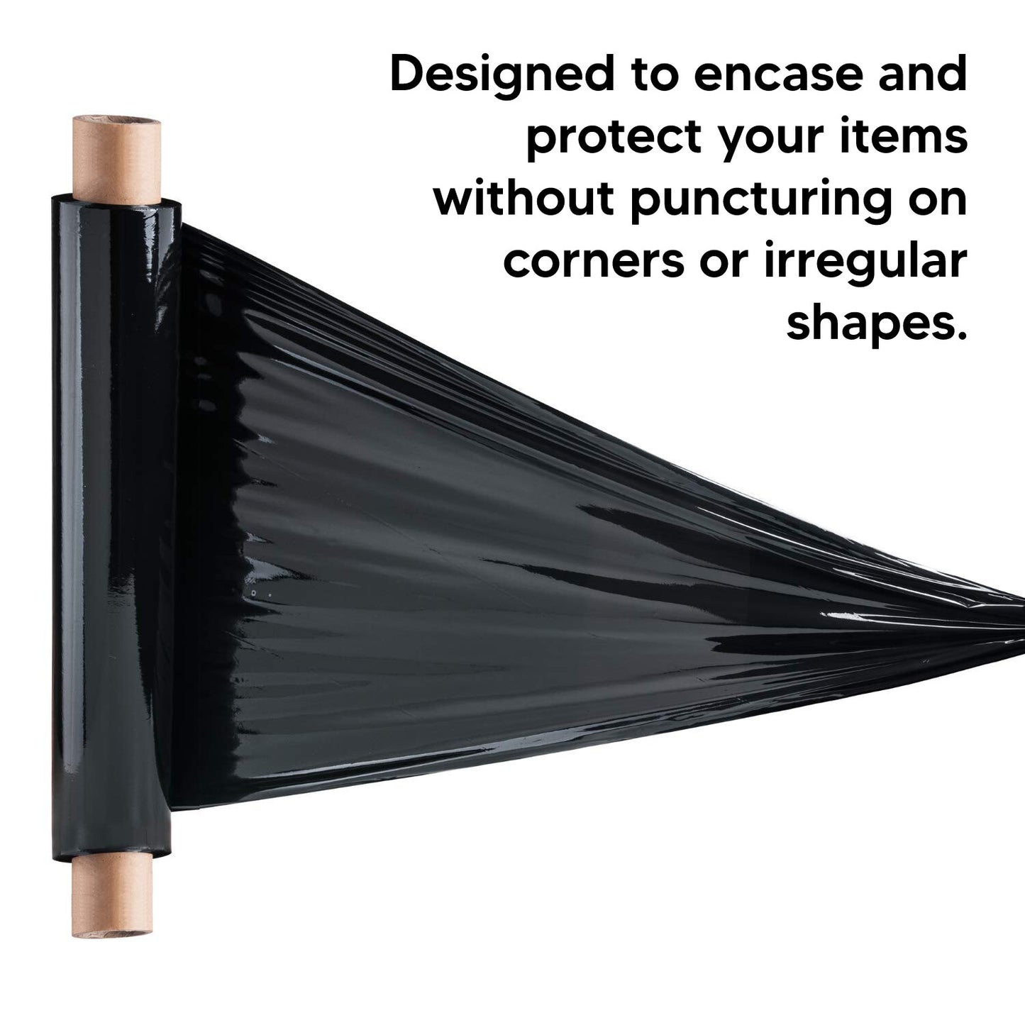 Pallet Wrap Stretch Shrink Black Extended Cling Wrapping Film 400mm x 200m 20mu