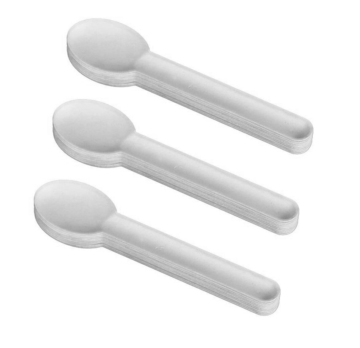 Biodegradable Bagasse Spoons White Sugarcane Cutlery Set for Weddings Parties