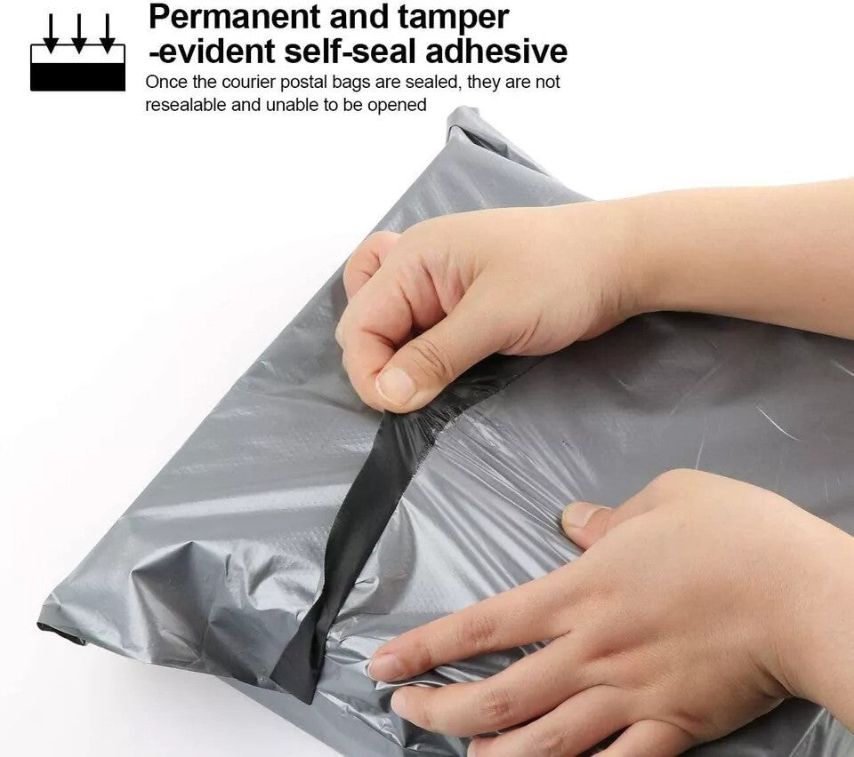 Grey Mailing Bags Self Seal Polythene Postal Postage Mailer - 12" x 16"