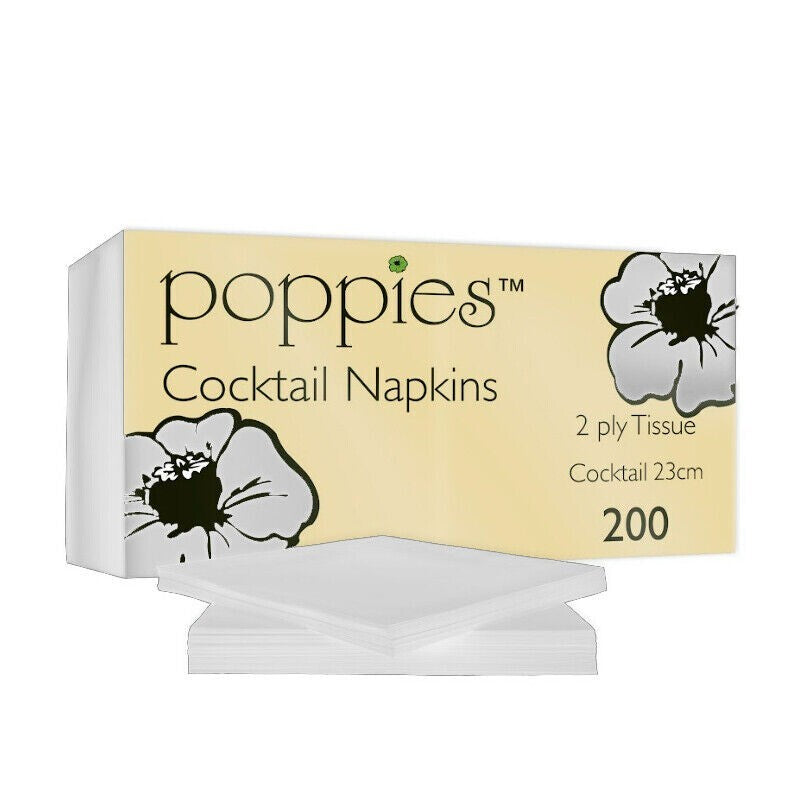 Cocktail Paper Napkins Disposable Serviettes Tissue Paper 24cm x 24cm 2ply
