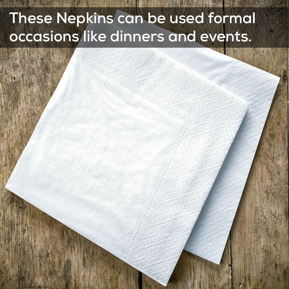Disposable White Paper Napkins Ultra Ply 33cm x 33cm Serviettes Tissue