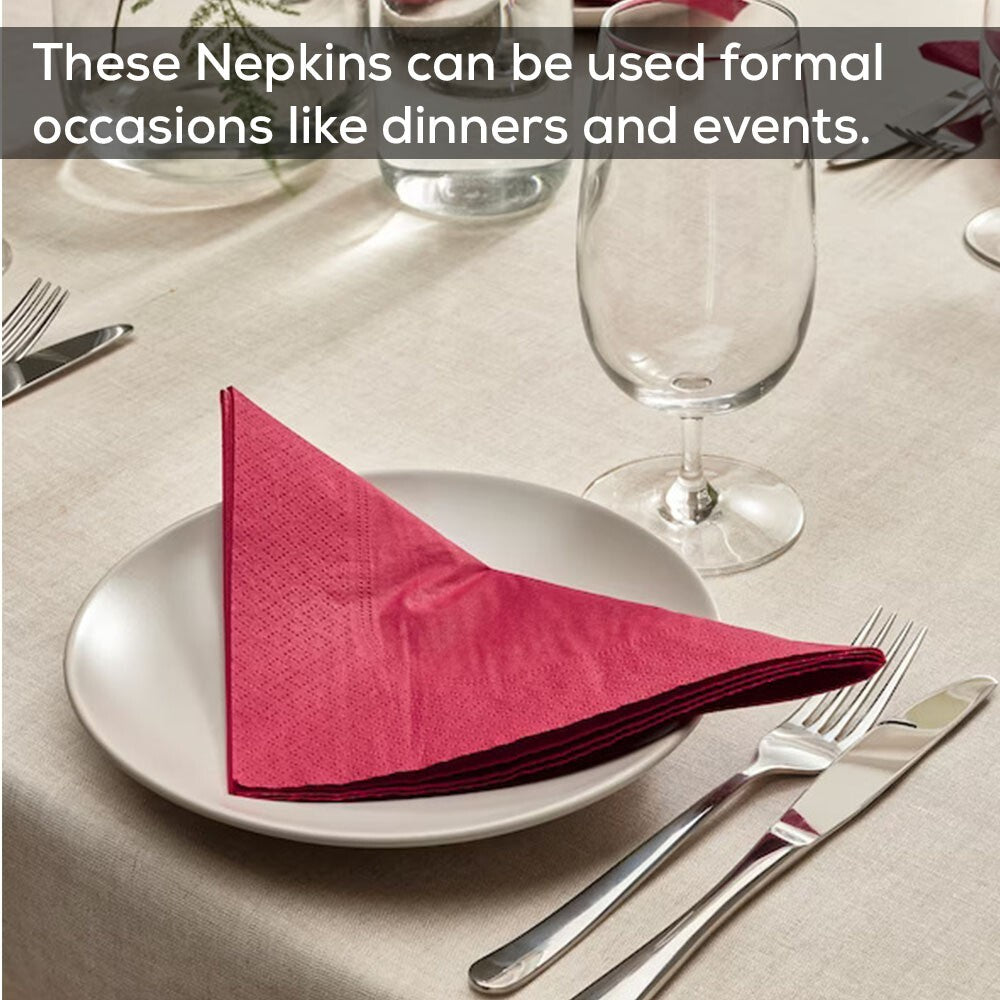 Cocktail Paper Napkins Disposable Serviettes Tissue Paper 24cm x 24cm 2ply