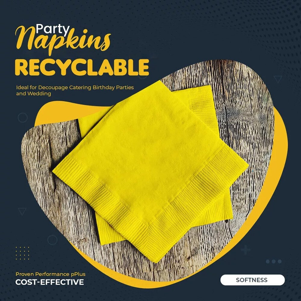Combination Paper Napkins Disposable Assorted Serviettes Tissue 33cm x 33cm 2ply