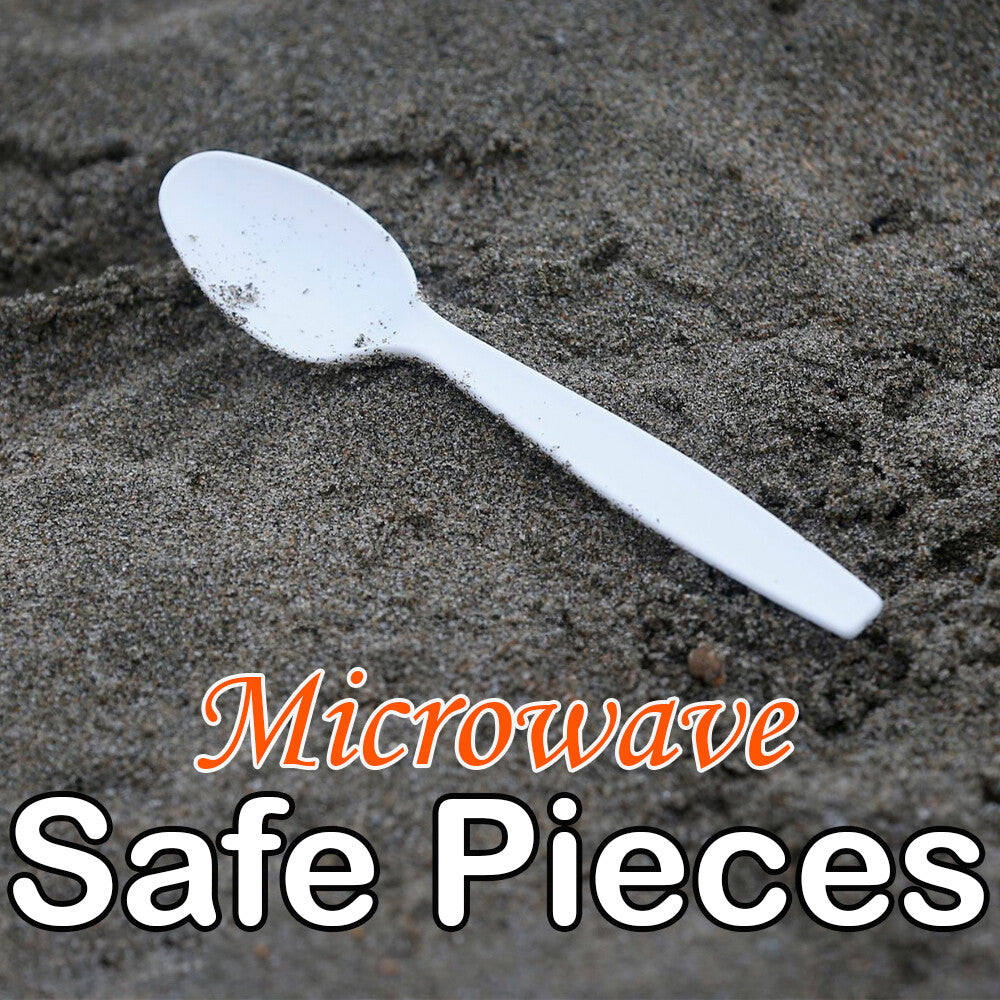 Heavy Duty Plastic Spoons Knives Forks White Reusable Mix Cutlery Set