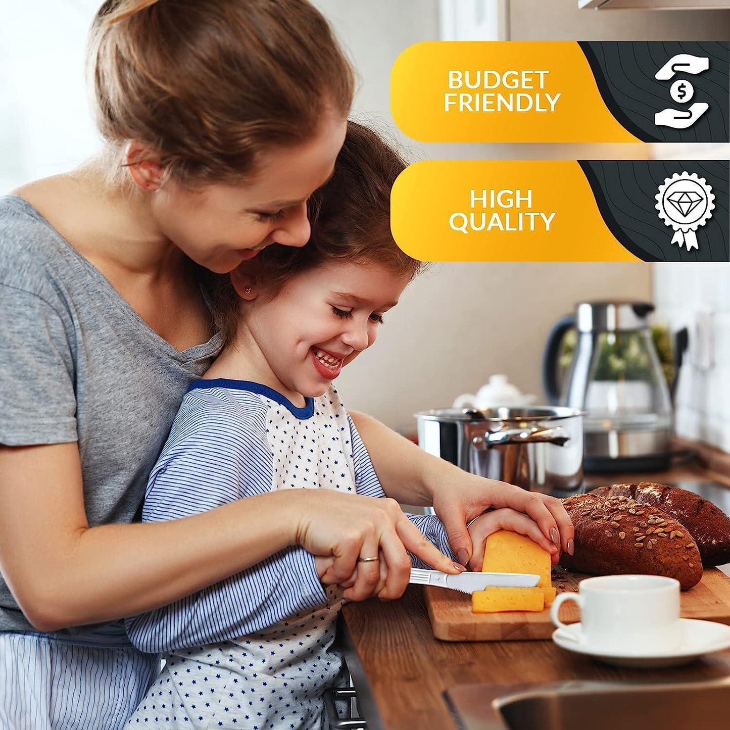 Heavy Duty Plastic Spoons Knives Forks White Reusable Mix Cutlery Set