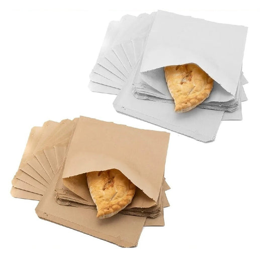 Strung Paper Bags 6" 7" 8.5" 10" 12" Sulphite Food Sandwich Takeaway Carrier Bag