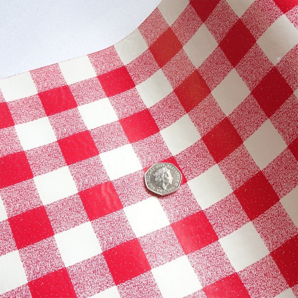 25 x PVC Vinyl Table Cloth Gingham Wipeable Table Cover Protector 90cm x 90cm
