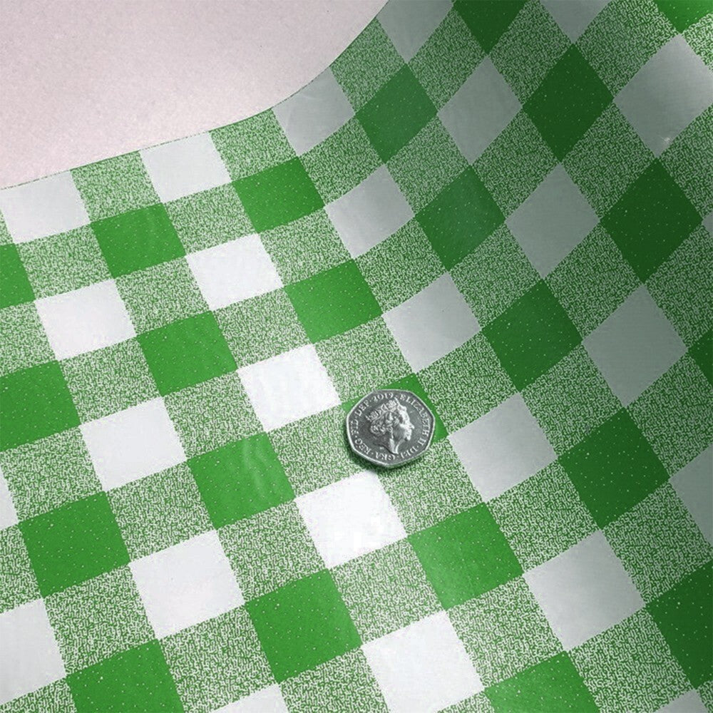 25 x PVC Vinyl Table Cloth Gingham Wipeable Table Cover Protector 90cm x 90cm