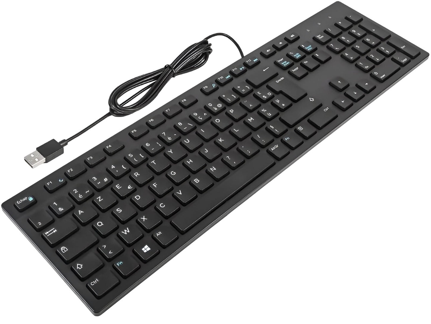 Dell USB Wired Slim Keyboard for Desktop Laptop Office Use
