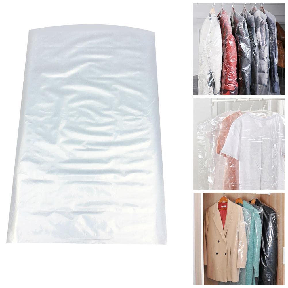 Venuscello® Garment Cloths Cover Bags on Roll 60" Clear Polythene for Carrying pressed Shirt, blazers, suits and dresses -100 Gauge