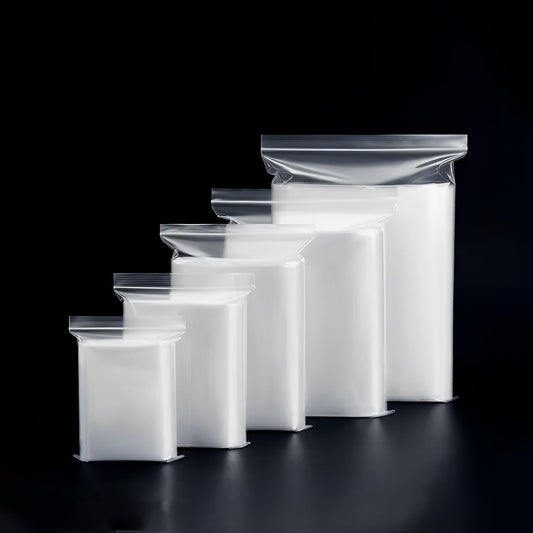 Venuscello® 100 x Grip Seal Zip Lock Resealable Plastic Bags 6" x 9" Clear Poly Zip Bag for Store Medicines, Jewellery, Small Sweets, Candy & Parts