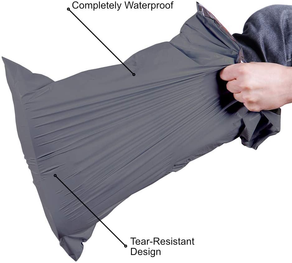 Venuscello® Grey Mailing Bags | 100 x Poly Postal Bags 9" x 12" Tear Proof Self Seal Closure Parcel Packaging Postage Delivery Bags