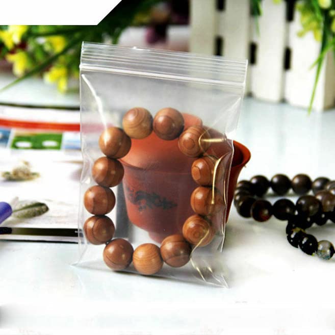 Venuscello® 1000 x Resealable Zip lock Clear Plastic Bags Press Seal Storage Pouches Poly Zip Bags for Store Medicines, Jewellery, Small Sweets & Candy Store - 8" x 11" Inches