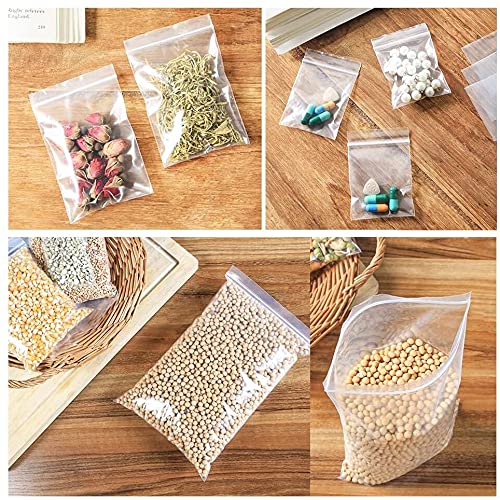 Venuscello® 1000 x Resealable Zip lock Clear Plastic Bags Press Seal Storage Pouches Poly Zip Bags for Store Medicines, Jewellery, Small Sweets & Candy Store - 8" x 11" Inches