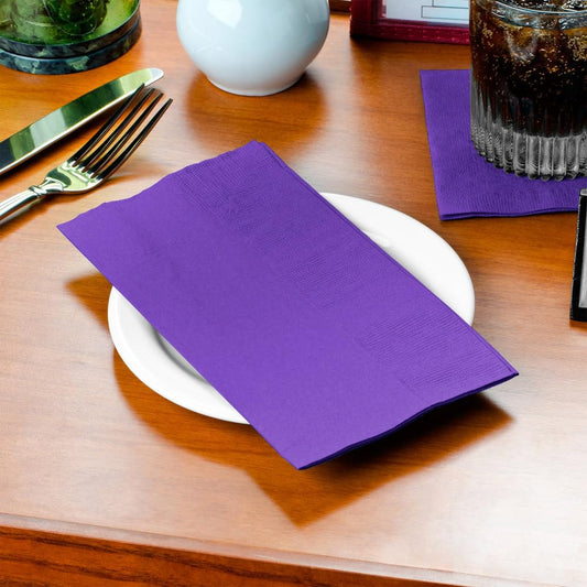Venuscello® 100 x Serviettes Paper Napkins Purple Disposable Recyclable Tissue 2-Ply 33cm for Catering Wedding Birthday Parties