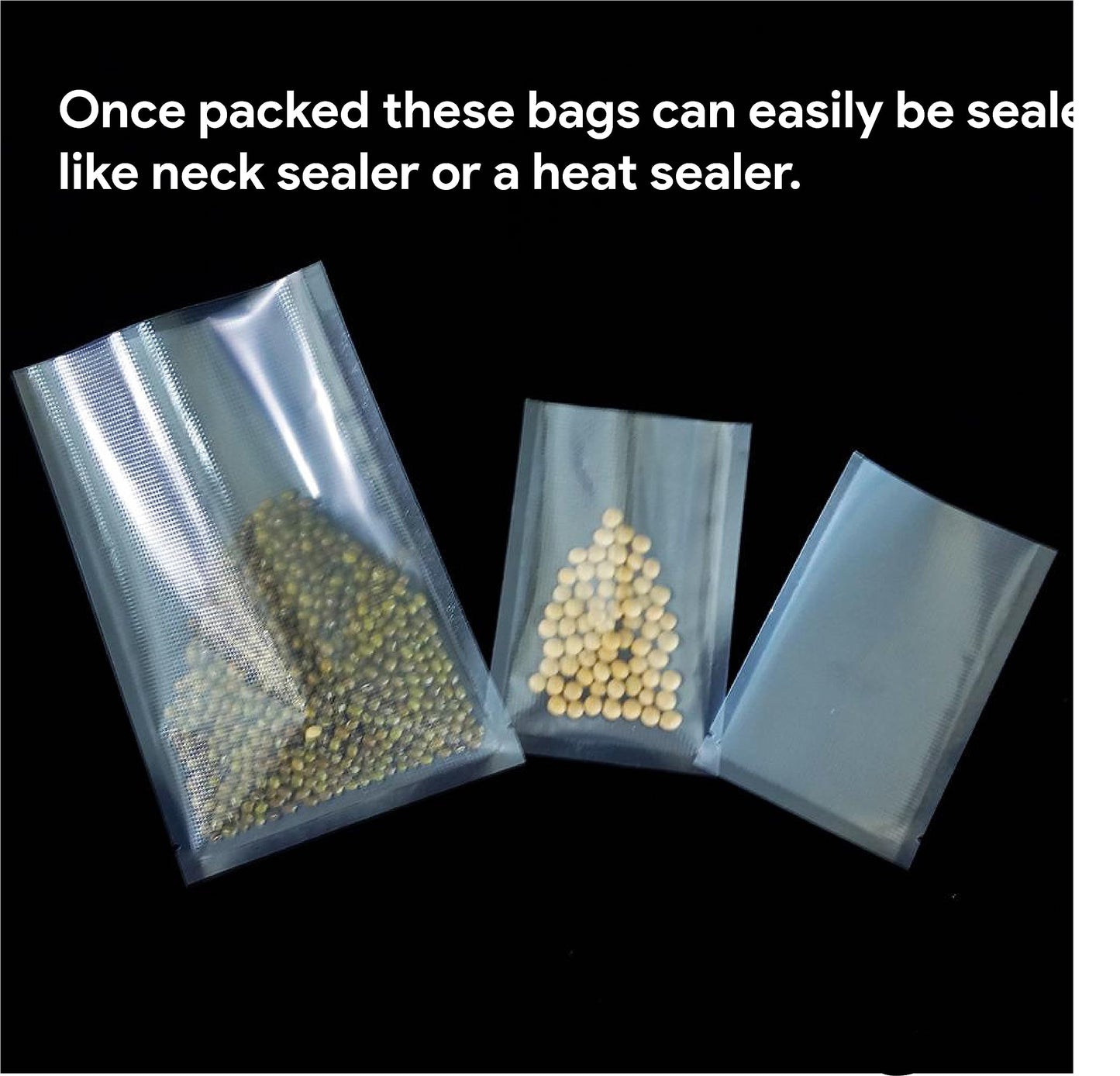 Venuscello® 100 x Clear Food Counter Bags Poly Plastic Transparent Lunch Bag for Carry Food, Candy, Sweets, Chocolate and more - 8" x 10", 30mu