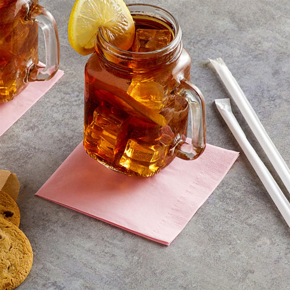 Venuscello® 100 x Paper Napkins Pink 2-Ply 40cm Serviettes Tissue Paper Disposable Recyclable Napkin for Catering Wedding Birthday Parties Buffet Table