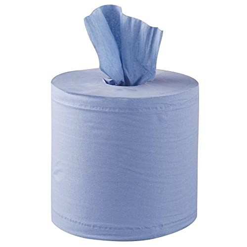 Venuscello® Centrefeed Embossed 2 Ply Wiping 6 Rolls Paper Wiping Tissue Roll for Kitchen, Office, Warehouse, Garage Bathroom and Commercial Uses