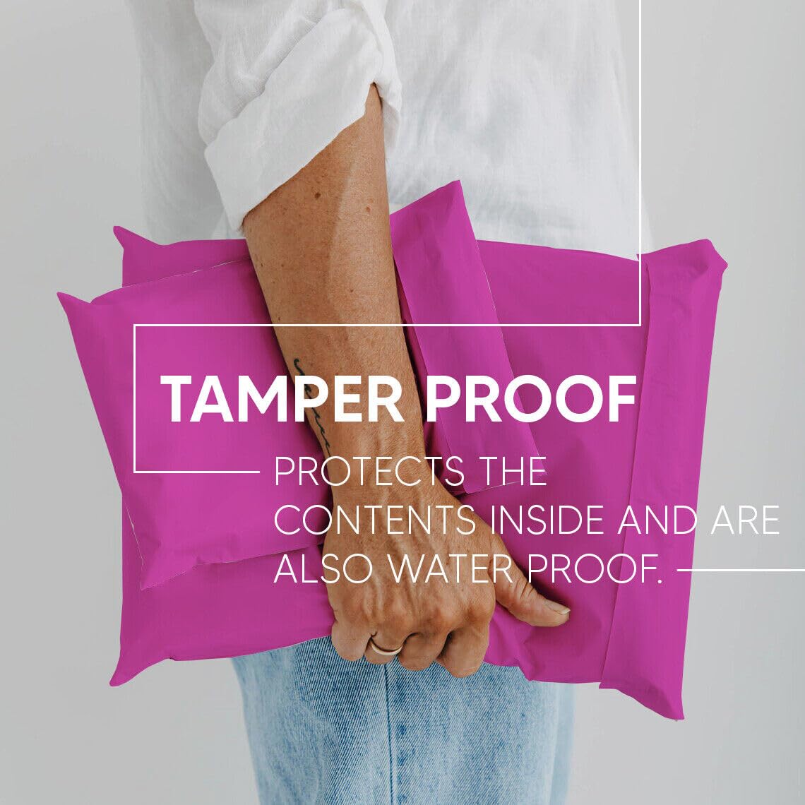 Venuscello® 100 x Pink Mailing Bags 10 in x 14 in Poly Mailer Self Sealing Postal Courier Bag Envelopes Polythene Bag for Cloths, Stationary and Shipping