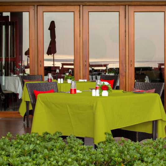 Venuscello Lime Green Banquet Roll 7m Paper Banqueting Table Cover for Wedding Buffet Dinner Home Large Disposable Table Paper Cloth