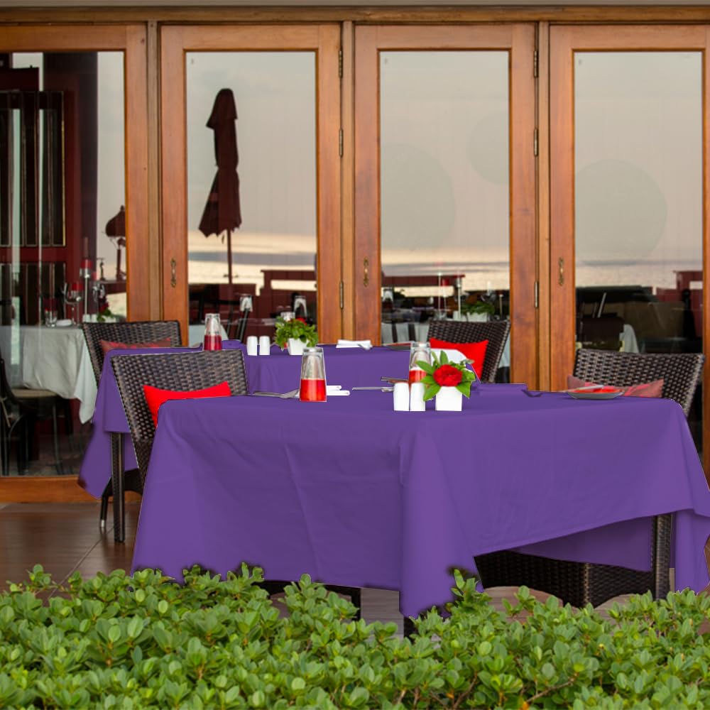 Venuscello Violet Banquet Roll 7m Paper Banqueting Table Cover for Wedding Buffet Dinner Home Large Disposable Table Paper Cloth